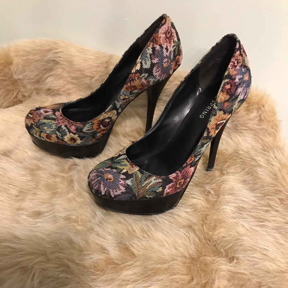 Call It Spring - Tapestry Platform Stilettos- Sz 8 - image 2